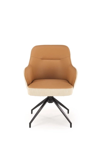 Krzesło obrotowe Connery Intesi tapicerowane do jadalni i salonu skandynawskie z podłokietnikami