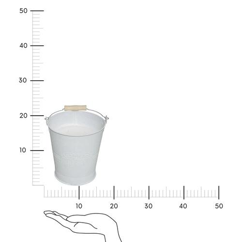 Świeca zapachowa na komary Atmosphera House citronella retro wiaderko biała 700g