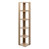 Półka narożna na książki Novia 179 cm drewniana stojąca nowoczesna do salonu 5five