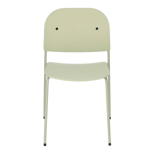 Krzesło Ravio zielone nowoczesne z tworzywa do jadalni i kuchni