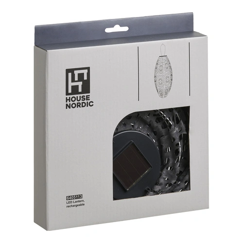 Lampion ogrodowy solarno-LED Foxdale szary 40 cm IP44 House Nordic