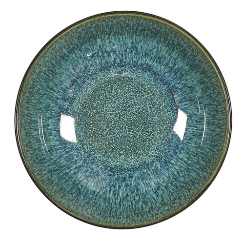 Talerz głęboki do zupy Elia 18,5 cm zielony nowoczesny ceramiczny Intesi do jadalni