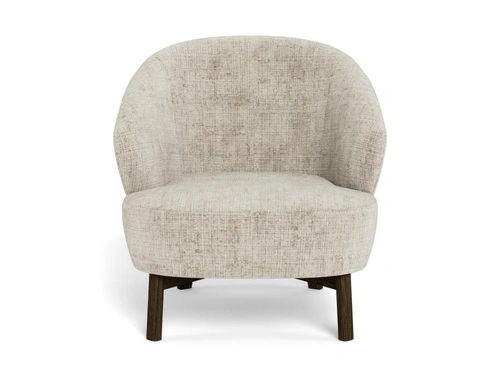 Fotel wypoczynkowy Darlene beżowy aksamitny do salonu skandynawski