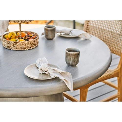 Viola zestaw 4 talerzy obiadowych ceramicznych 21 cm beżowy do jadalni