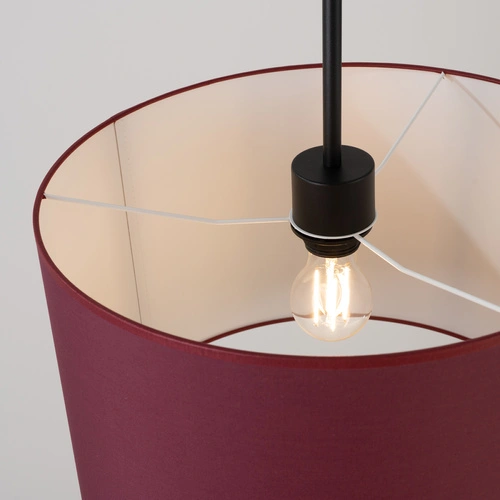 Lampa wisząca NEVIA burgund minimalistyczna do salonu i jadalni 40 cm