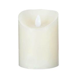 Świeca LED rustykalna Atmosphera 10 cm beżowa do dekoracji salonu lub sypialni