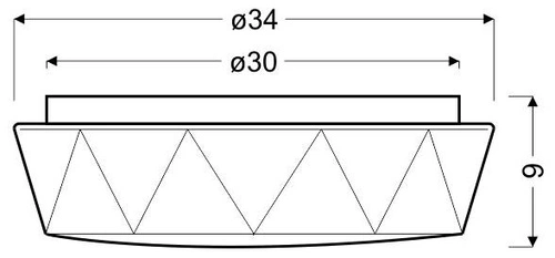Plafon sufitowy LED Sky efect biały nowoczesny 34 cm do salonu, sypialni lub kuchni