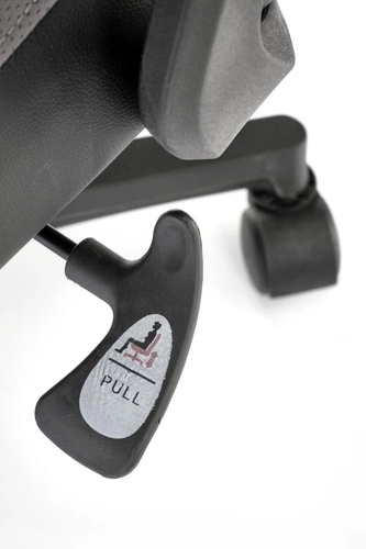 Fotel biurowy ergonomiczny Charun szary czarny obrotowy z zagłówkiem do biura Intesi