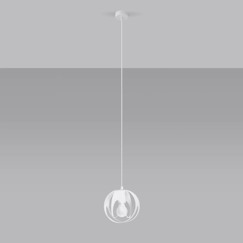 Lampa wisząca kula biała Tulos Sollux nowoczesna do salonu kuchni jadalni nad stół