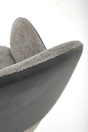 Krzesło obrotowe Odette szare tapicerowane do biura i gabinetu nowoczesne z podłokietnikami Intesi