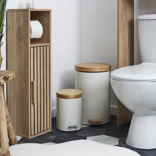 Zestaw 2 koszy na śmieci białe