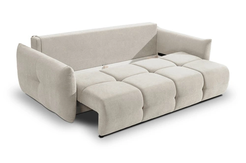 Sofa rozkładana Bode 3 osobowa z funkcją spania do salonu skandynawska beżowo-szara