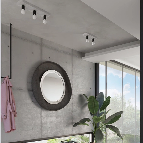 Plafon sufitowy betonowy TAVO 1 szary industrialny do salonu i kuchni SOLLUX LIGHTING