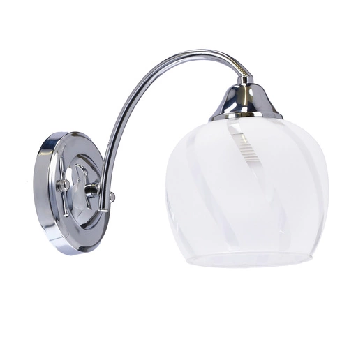 Kinkiet Prego lampa chromowy 1x40W E27  klosz bezbarwny