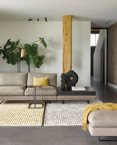 Dywan Grain wełniany nowoczesny do salonu 140x200 niebieski łatwy w czyszczeniu Carpets&More