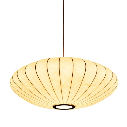 Lampa wisząca SILK FLAT biała 50 cm nowoczesna do salonu i jadalni z regulacją