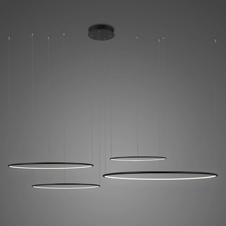 Lampa wisząca Ledowe Okręgi No.4 CO4 100cm 3K czarna