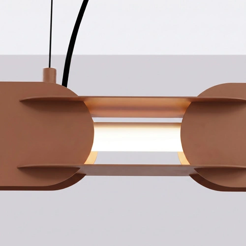 Lampa wisząca CHAIN mocca LED nad wyspę nowoczesna 158 cm
