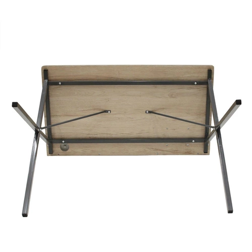 Biurko Brico nowoczesne do pracy industrialne czarne z półkami 90 cm Intesi