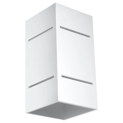Nowoczesny biały kinkiet ścienny Blocco Sollux Lighting do sypialni i salonu z aluminium