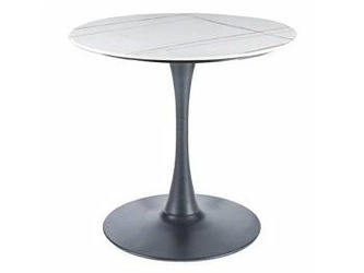 Stół Esmeralda 80cm marmur/czarny