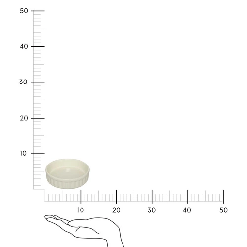 Ceramiczne naczynie do zapiekania creme brulée beżowe 12 cm okrągłe 5five simply smart