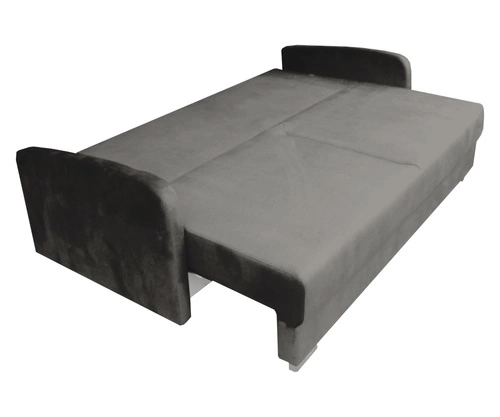 Sofa rozkładana Urduna z funkcją spania i pojemnikiem szarobeżowa do salonu skandynawska