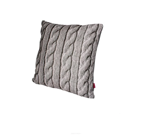 Poduszka dekoracyjna welurowa Jersey 40x40 cm do salonu i sypialni antyalergiczna szara