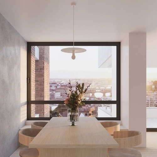 Lampa sufitowa FLAVIO biała nowoczesna metalowa do salonu kuchni lub nad stół