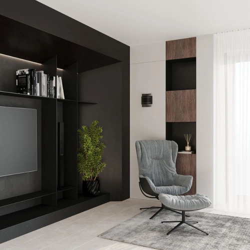 Kinkiet ścienny Hestia czarny nowoczesny metalowy do salonu i sypialni Sollux Lighting