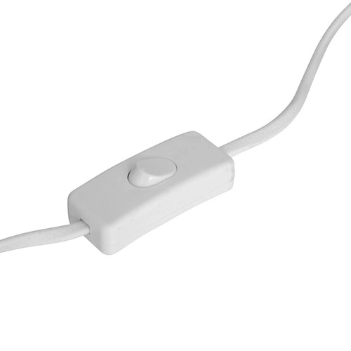 Lampka nocna szklana Cara biała Atmosphera nowoczesna do sypialni i salonu 18,5 cm