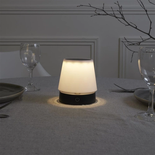 Lampka nocna do sypialni Lumio Intesi bezprzewodowa dotykowa z regulacją wysokości minimalistyczna