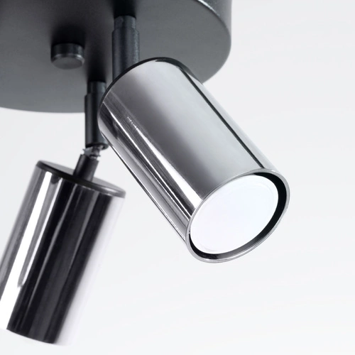 Plafon sufitowy WINX 3P czarny chrom nowoczesny metalowy do salonu i sypialni SOLLUX