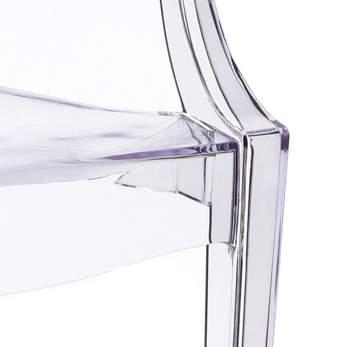 Krzesło do jadalni Royal transparentne inspirowane Louis Ghost sztaplowane nowoczesne