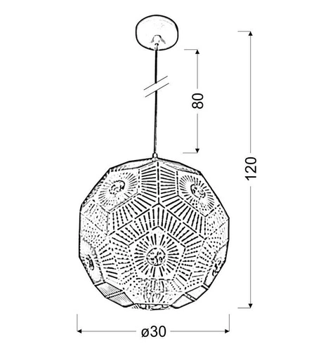 Lampa wisząca Euphoria 30 1x40W E27  czarny