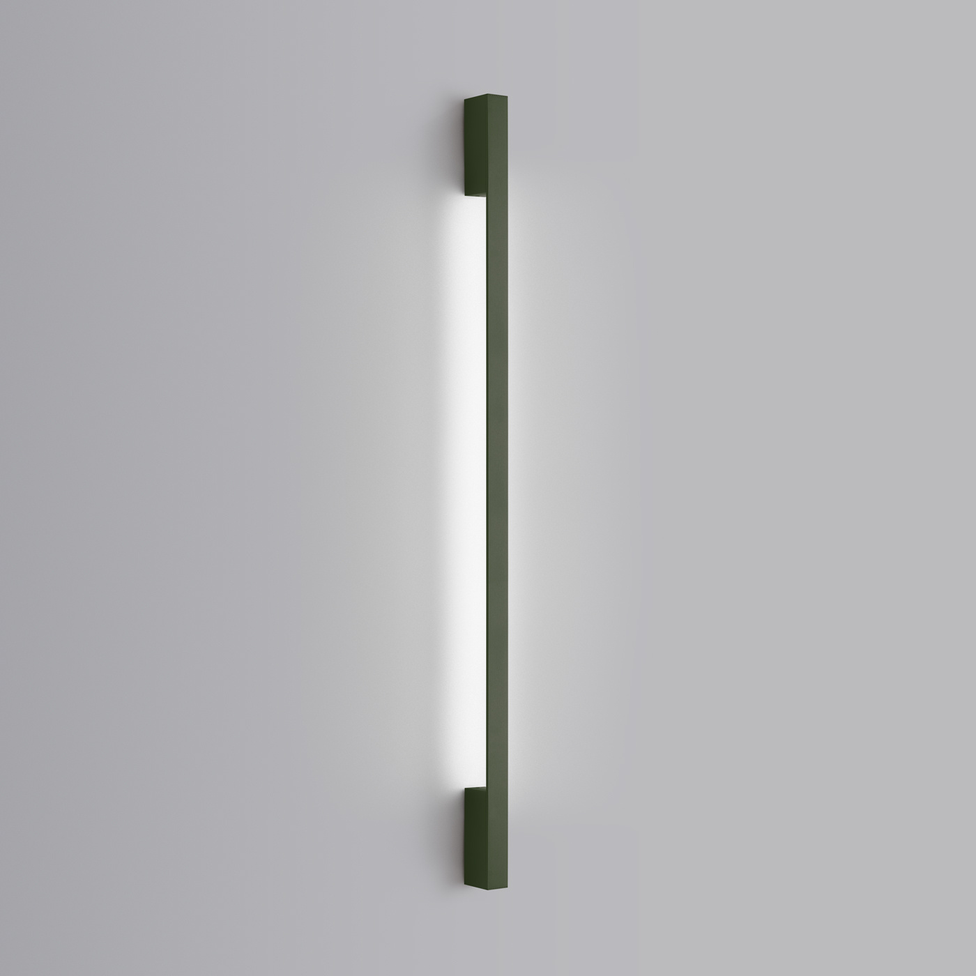 Kinkiet ścienny LED SAPPO 120 nowoczesny oliwkowy zielony aluminiowy do salonu i sypialni