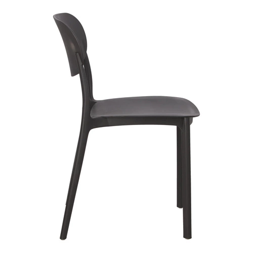 Krzesło ogrodowe Plasta czarne 5five simply smart z polipropylenu łatwe w czyszczeniu sztaplowane