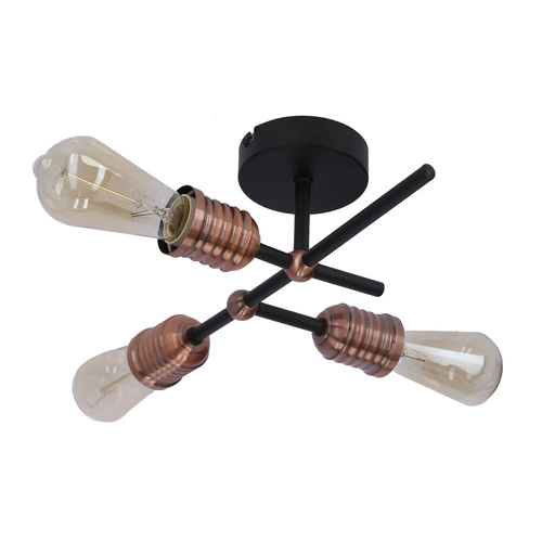 Lampa wisząca Kirimu czarna metalowa 3-punktowa do jadalni i salonu nowoczesna