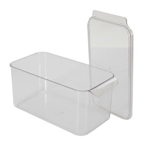 Pojemnik potrójny do przechowywania   w lodówce szary