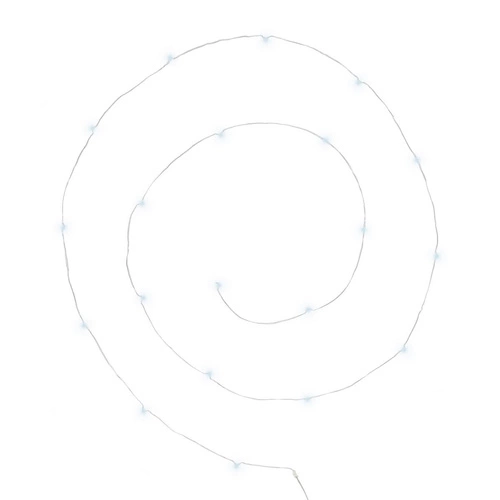 Girlanda świetlna LED Atmosphera na baterie srebrna do sypialni i salonu 215 cm zimne światło