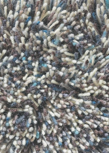 Dywan shaggy Flamenco niebieski 160x230 wełniany do salonu nowoczesny łatwy w czyszczeniu