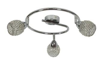 Nowoczesna lampa sufitowa Clear 3-punktowa regulowana do salonu i jadalni transparentna