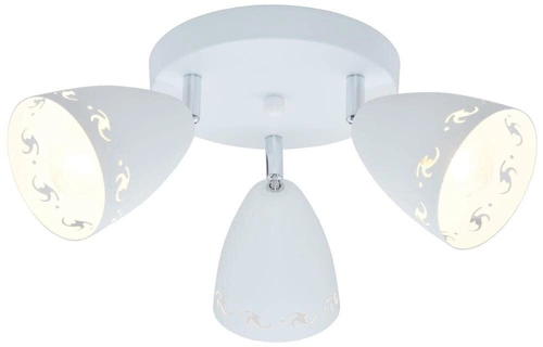 Coty nowoczesny biały plafon okrągły metalowy 3xE14 do salonu i sypialni 38 cm