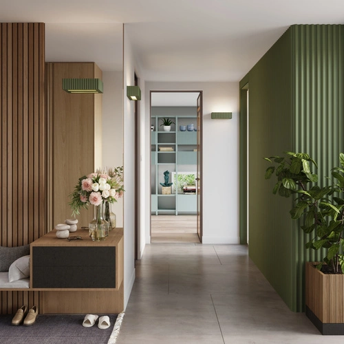 Kinkiet ścienny RIGATA zielony oliwkowy ceramiczny nowoczesny salon