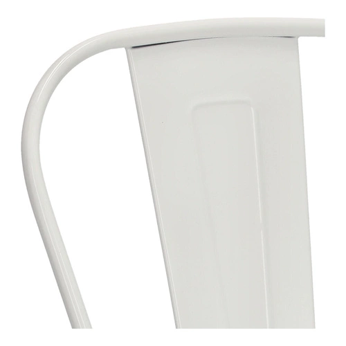 Krzesło metalowe Paris białe inspirowane Tolix do jadalni i kuchni nowoczesne D2.DESIGN