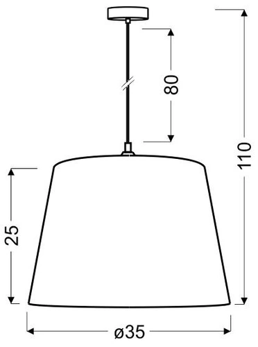 Lampa wisząca Mirage 35 1x60W E27 (abażur 77-01627+linka 85-10608)