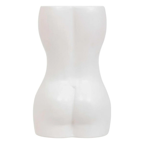 Wazon ceramiczny Soleya Body biały 17 cm nowoczesny dekoracyjny do salonu
