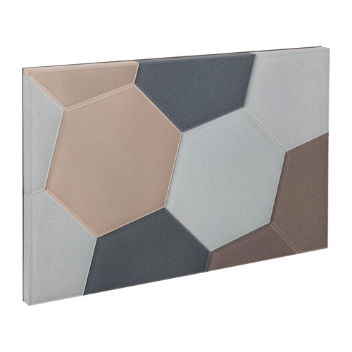 Fluffo HOP beżowy panel ścienny akustyczny nowoczesna dekoracja ścienna do biura 110x70 cm