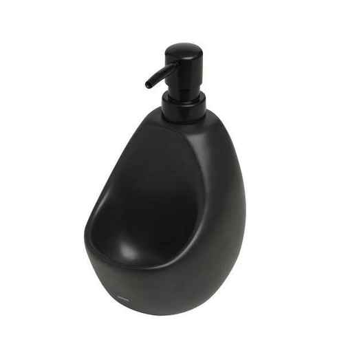 Dozownik na płyn do naczyń i gąbkę Joey Umbra czarny ceramiczny do kuchni