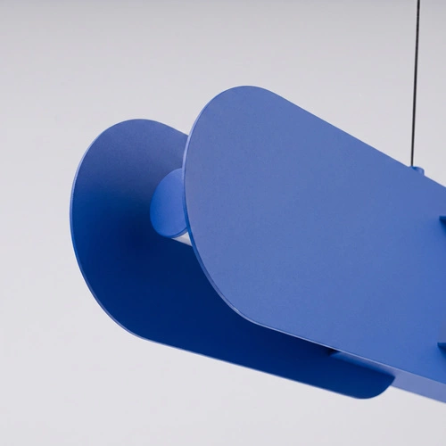 Lampa wisząca CHAIN LED nad wyspę ultramaryna nowoczesna 158 cm